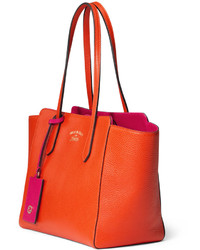 Gucci Small Leather Swing Tote Bag Orangepink
