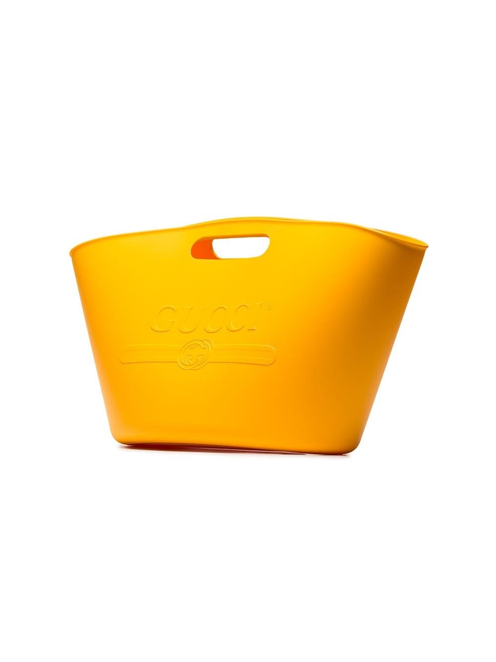 Gucci Yellow Logo Rubber Tote, $980 