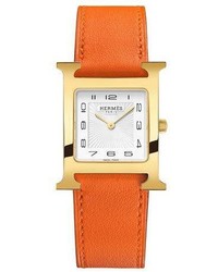 Orange Leather Watch