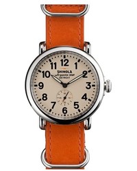 Orange Leather Watch