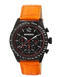 Breed Griffin Chronograph Leather Band Watch