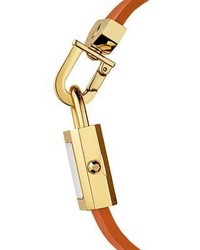 Tory Burch The Surrey Goldtone And Leather Strap Watch