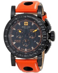 Zodiac Zmx Zo8566 Racer Analog Display Swiss Quartz Orange Watch