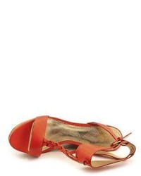 Sigerson Morrison Belle Belle Bela Leather Wedge Sandals Shoes Newdisplay