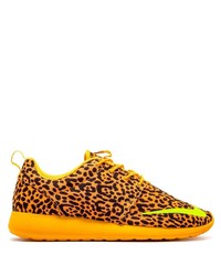 Orange Leopard Athletic Shoes