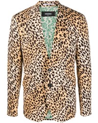 Orange Leopard Blazer