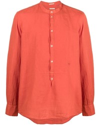 Massimo Alba Collarless Linen Shirt