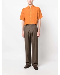 Canali Short Sleeve Linel Shirt