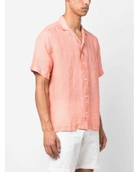 Frescobol Carioca Short Sleeve Linen Blend Shirt