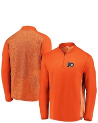 FANATICS Branded Orange Philadelphia Flyers Iconic Clutch Quarter Zip Jacket