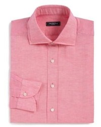 Saks Fifth Avenue Collection Classic Fit Linen Cotton Blend Dress Shirt