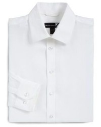 Saks Fifth Avenue Collection Classic Fit Linen Cotton Blend Dress Shirt