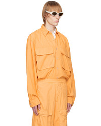 Dries Van Noten Orange Buttoned Shirt
