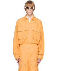 Dries Van Noten Orange Buttoned Shirt