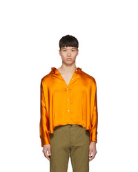 Loewe Orange Crinkle Satin Shirt
