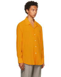 Our Legacy Orange Tech Wool Loco Shirt