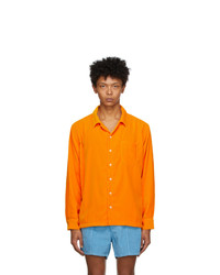 ERL Orange Velvet Shirt