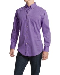 Scott Barber James Bedford Corded Cotton Shirt Long Sleeve