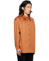 DRAE Ssense Ly Orange Button Shirt