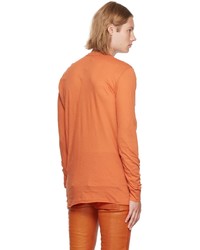 Rick Owens Orange Basic Long Sleeve T Shirt