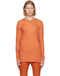 Rick Owens Orange Basic Long Sleeve T Shirt