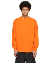 Palm Angels Orange Cotton Long Sleeve T Shirt