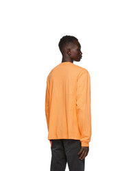 Acne Studios Orange Logo Long Sleeve T Shirt