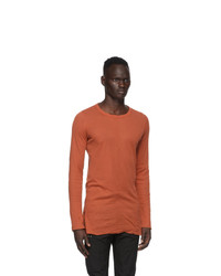 Rick Owens Orange Long Sleeve T Shirt