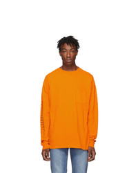 Ksubi Orange Machine Hazard Long Sleeve T Shirt