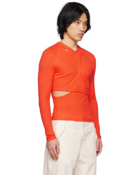 Dion Lee Orange Modular Long Sleeve T Shirt
