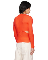 Dion Lee Orange Modular Long Sleeve T Shirt
