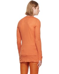 Rick Owens Orange Rib T Shirt