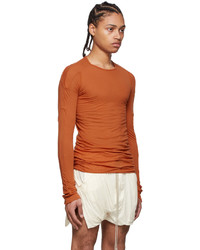 Rick Owens DRKSHDW Orange Scarification Long Sleeve T Shirt