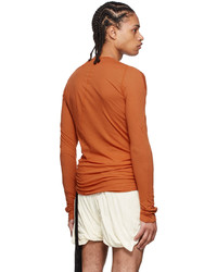 Rick Owens DRKSHDW Orange Scarification Long Sleeve T Shirt