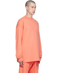 Essentials Pink Cotton Long Sleeve T Shirt