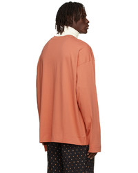 Dries Van Noten Pink Medium Weight Jersey Long Sleeve T Shirt