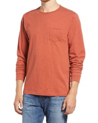 Roark Well Worn Organic Cotton Long Sleeve Pocket T Shirt
