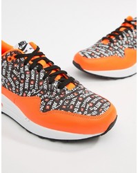Nike Air Max 1 Premium Trainers In Orange 875844 008