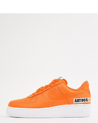 Nike Orange With Just Do It Logo Air Force 107 Lv8 Jdi Trainers