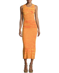 Moschino Boutique Sleeveless Space Dyed Maxi Dress Orange