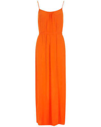 Dorothy Perkins Orange Crinkle Maxi Dress