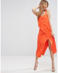 Asos Asymmetric Wrap Cami Midi Dress