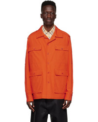 4SDESIGNS Orange Cotton Jacket