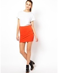 Asos Orange Ponte Skirt By Jila And Jale