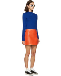 Courreges Courrges Orange Glossy Mini Skirt