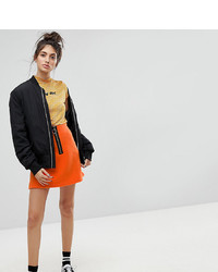 Reclaimed Vintage Inspired Contrast Zip Mini Skirt