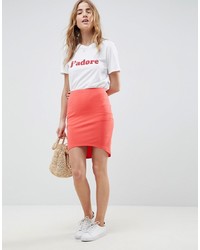 ASOS DESIGN Mini Skirt With Curved Hem