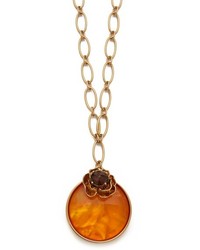 Tory Burch Crystal Rose Pendant Necklace