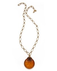 Tory Burch Crystal Rose Pendant Necklace