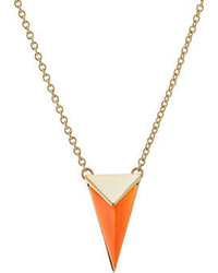 Alexis Bittar Gold Plated Necklace With Lucite